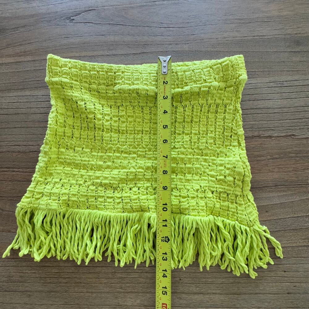 Celandine (Anthropologie) Sheer Knit Fringe Mini Skirt - Size XS - Picture 6 of 7